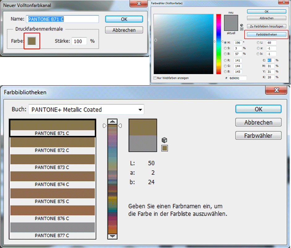 Anleitung, wie man Pantone in Photoshop anlegt, Teil 2