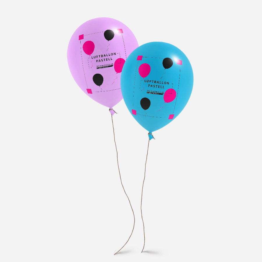 Umweltfreundliche Pastell-Luftballons aus 100 % Naturlatex, individuell bedruckbar