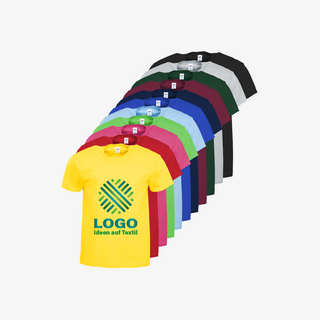 Budget-Herren-T-Shirts in verschiedenen Farben, mit Wunschmotiv als Digitaldruck