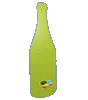 Hochwertige zertifizierte Fu�bodenaufkleber in Flasche-Form