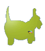 Hochwertige zertifizierte Fu�bodenaufkleber in Hund-Form