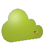 Hochwertige zertifizierte Fu�bodenaufkleber in Wolke-Form