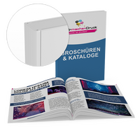 Broschüre mit PUR-Klebebindung, Endformat DIN lang (99 x 210 mm)