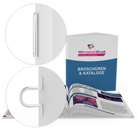 Broschüre mit Drahtheftung, Endformat Quadrat 29,7 cm x 29,7 cm