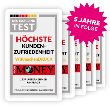 Auszeichnung 5-facher Testsieger höchste Kundenzufriedenheit