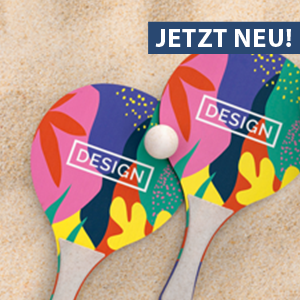 Individuell bedrucktes Beach-Tennis-Set