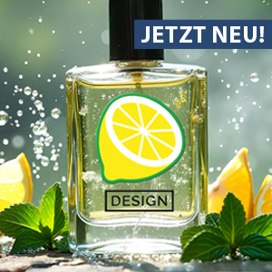 Glasflasche mit individuell bedrucktem UV-DTF-Transfer