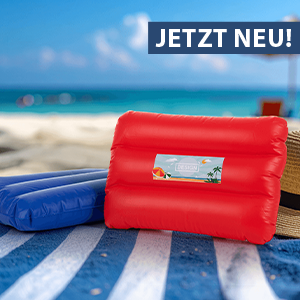 Individuell bedruckte Strandkissen