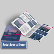Broschüre mit Drahtheftung