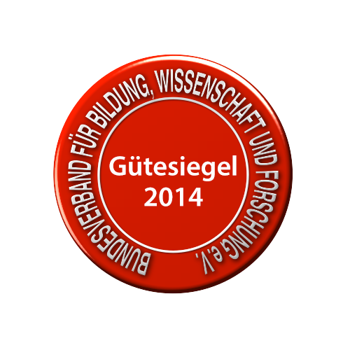 Siegel Offizieller Förderer Bundesverband für Bildung, Wissenschaft und Forschung e.V.