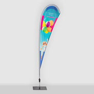 Beachflag als Dropflag mit Metallbodenplatte