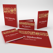  Klassische Designidee für Weihnachten, konservative Umsetzung: Traditionelle Farben: rot, gold, weiß