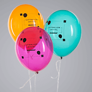 Bedruckte Luftballons in vielen wunderschönen Farben