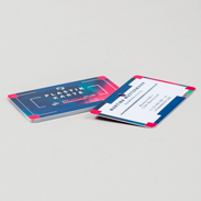 Plastikkarten Rückansicht mit Loch