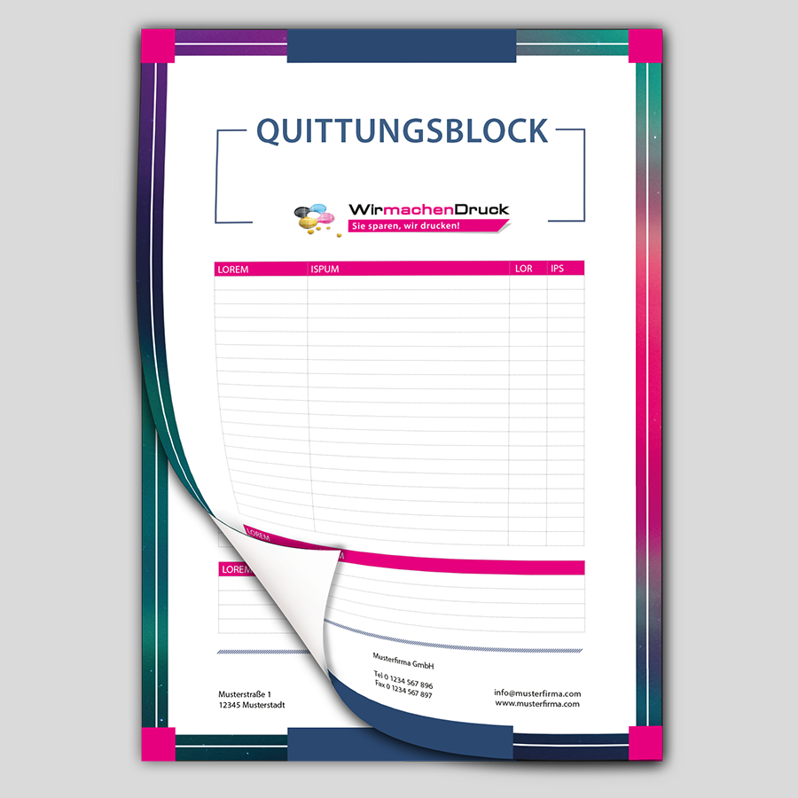 Individuelle Quittungsblöcke