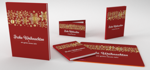 Weihnachtsdesignvorlagen klassisch rot und gold