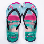 Bedruckte Strandflips
