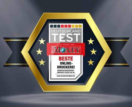 Testsieger von Focus Money als Beste Online-Druckerei