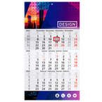3-Monatskalender mit individuell bedrucktem Kopf- und Fußteil (4/0-farbig)