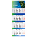 4-Monatskalender (Mehrblock), 30 x 90 cm (5/0-farbig CMYK + 1 Sonderfarbe)