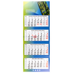 4-Monatskalender (Mehrblock), 33 x 90 cm (4/0-farbig)