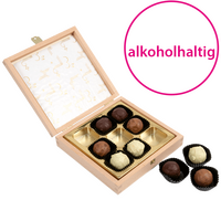 9er-Pralinenbox (alkoholhaltig), ca. 100 g, 4/0-farbig einseitig bedruckt