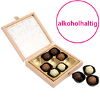 9er-Pralinenbox (alkoholhaltig), ca. 100 g, 4/0-farbig einseitig bedruckt