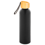 Aluminiumflasche mit Bambusdeckel unbedruckt