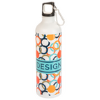 Aluminiumflasche mit Karabinerhaken bedruckt