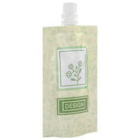 Aluminium-Standbodenbeutel 8 x 13 x 5 cm mit neutralem Boden und Ausgießer, 4-farbig bedruckt