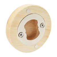 Bambus-Flaschenöffner rund mit Magnet, Personalisierung auf Anfrage