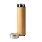Bambus-Isolierflasche mit Edelstahlsieb 500 ml
