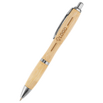 Bambus-Kugelschreiber Attraktiv mit einseitiger Lasergravur