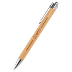 Bambus-Kugelschreiber Elegant mit einseitiger Lasergravur