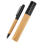Bambus-Kugelschreiber Schwarz, ohne Werbeanbringung