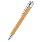 Bambus-Kugelschreiber Silber, ohne Werbeanbringung