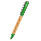 Bambus-LED-Kugelschreiber mit einseitiger Lasergravur