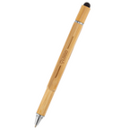 Bambus-Multifunktionskugelschreiber mit einseitiger Lasergravur