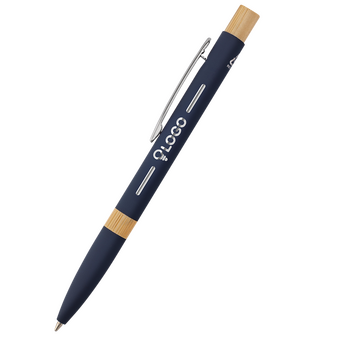 Bambus-Softtouch-Kugelschreiber Chroma mit einseitiger Lasergravur