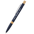 Bambus-Softtouch-Kugelschreiber Chroma mit einseitiger Lasergravur