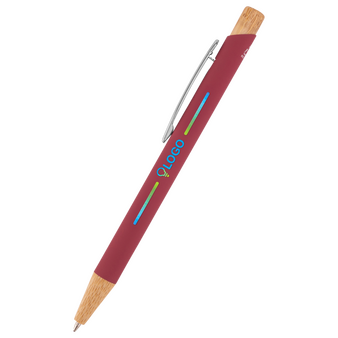 Bambus-Softtouch-Kugelschreiber Pastell