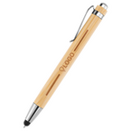 Bambus-Touchpen-Kugelschreiber mit einseitiger Lasergravur