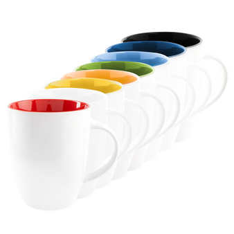 Bauchige Tasse farbig