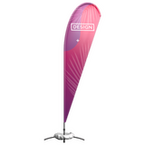 Beachflag Basic Drop L bedruckt inkl. Gestaenge, Kreuzfuss und Wassertank