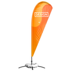 Beachflag Basic Drop M bedruckt inkl. Gestaenge, Kreuzfuss und Wassertank
