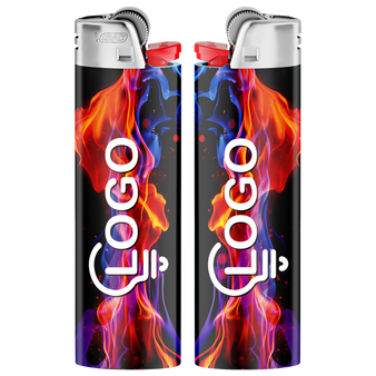 BIC®-Reibradfeuerzeug Maxi, 4/0-farbig rundherum bedruckt