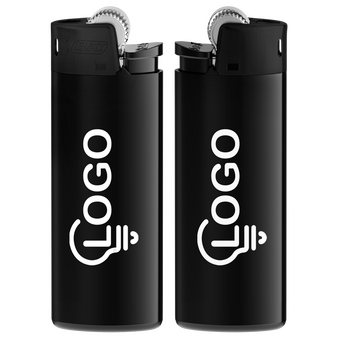 BIC®-Reibradfeuerzeug Mini schwarz, 1-farbig beidseitig bedruckt