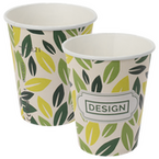 Bio-Becher einwandig mit Eichstrich 200 ml, 4/0-farbig (CMYK)