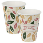 Bio-Becher einwandig mit Eichstrich 300 ml, 4/0-farbig (CMYK)