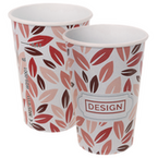 Bio-Becher einwandig mit Eichstrich 400 ml, 4/0-farbig (CMYK)